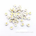 4*7mm heart alphabet craft beads for jewelry making